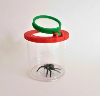 1x Eduplay Lupendose Lupenbecher Becherlupe mit Kunststoffspinne Höhe 7cm