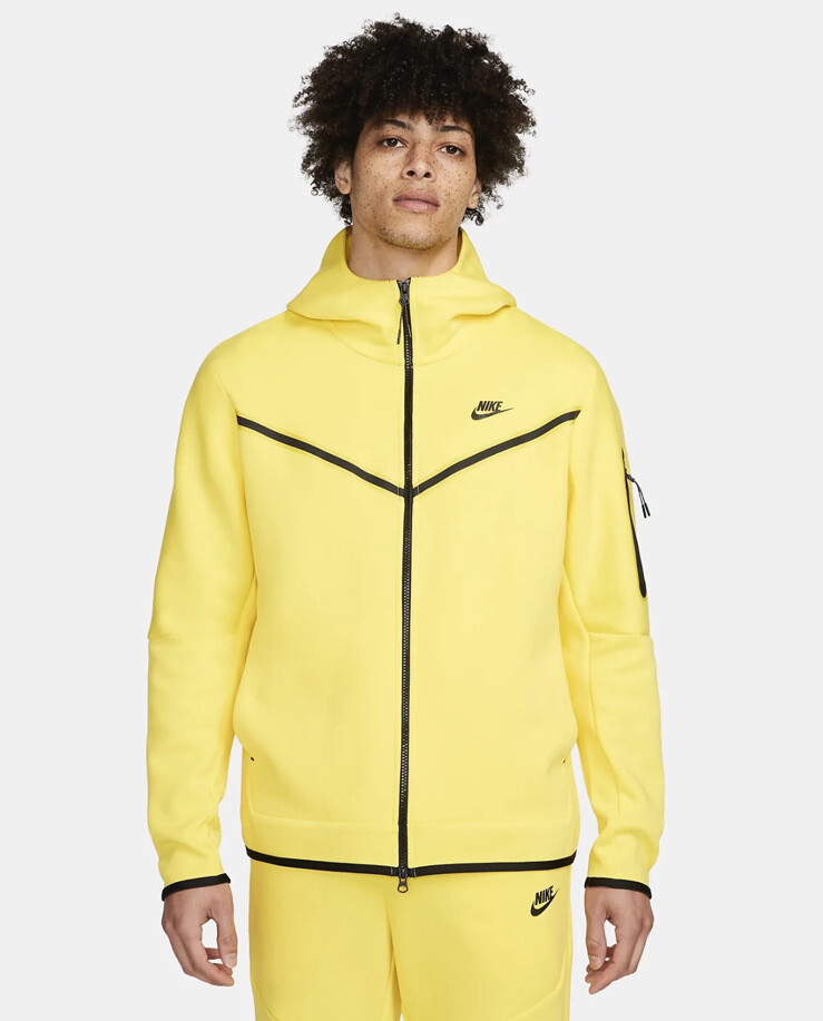 Nike Sportswear Tech Fleece Full Zip Hoodie Yellow Strike Sz Large  CU4489-765 195871871757 | eBay