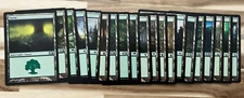 20 Magic The Gathering Basic Lands, Forest No Duplicate Land Art