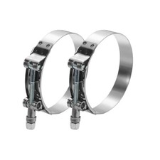 2 Pcs 4 Inch Stainless Steel T Bolt Clamp Turbo Intake Silicone Hose Clamp