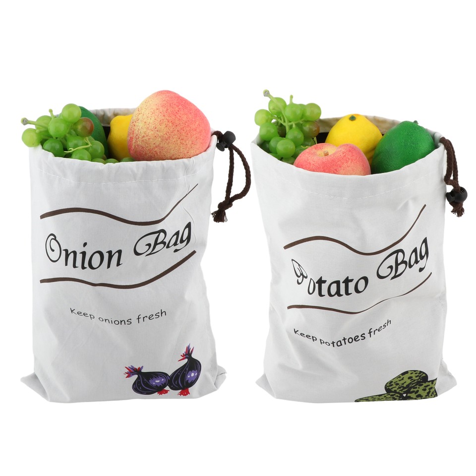 Drawstring Storage Bag Blackout Keep Fresh Home Kitchen Onion Potato