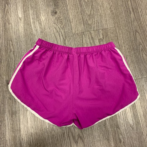 Adidas Running Shorts Womens Size S Inner Drawstring Stretch Pink 3 White Stripe - Picture 3 of 9