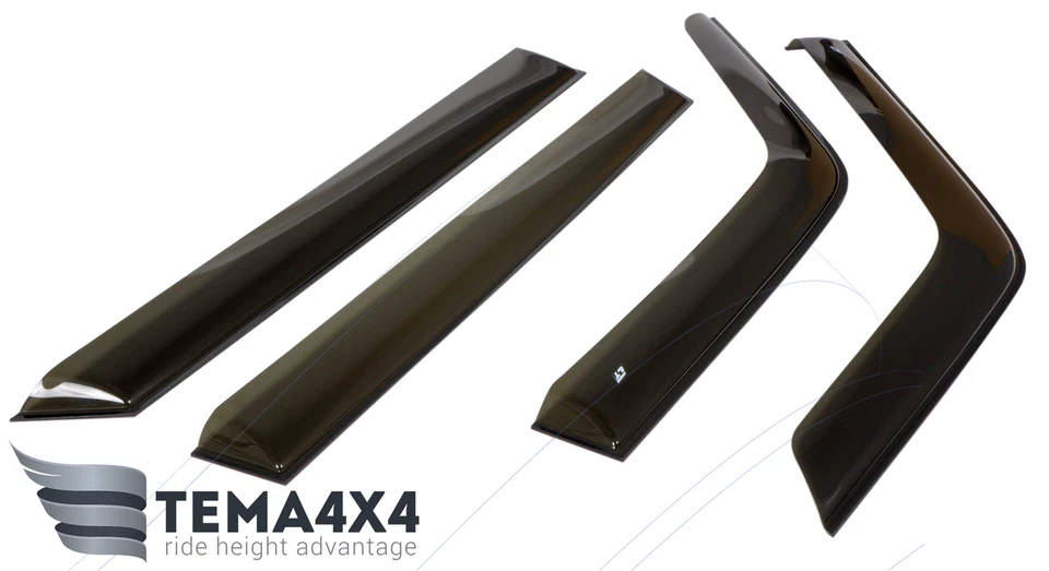 Viseras de ventana con cinta deflector protector solar lluvia para Volkswagen Jetta 1984-1992 Foto 2 de 4