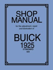 1925 Buick Standard 6 Factory Shop Service Manual