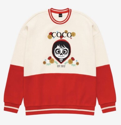 2X Disney Pixar Coco Miguel Floral Panel Crewneck