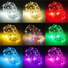 String Fairy Lights Copper Wire Battery Powered Waterproof 2M-10M 20 50 100 LED