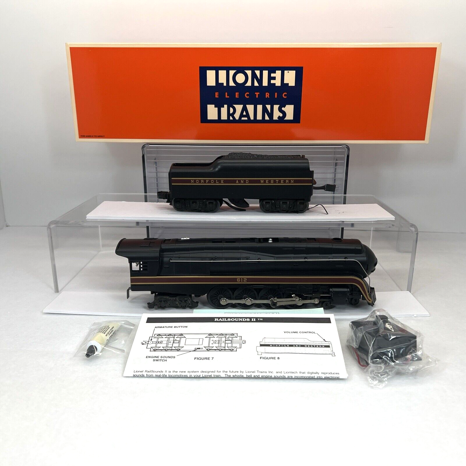 Lionel 6-18040 Norfolk & Western J 4-8-4 Steam Engine RS New O #612 N&W UNTESTED