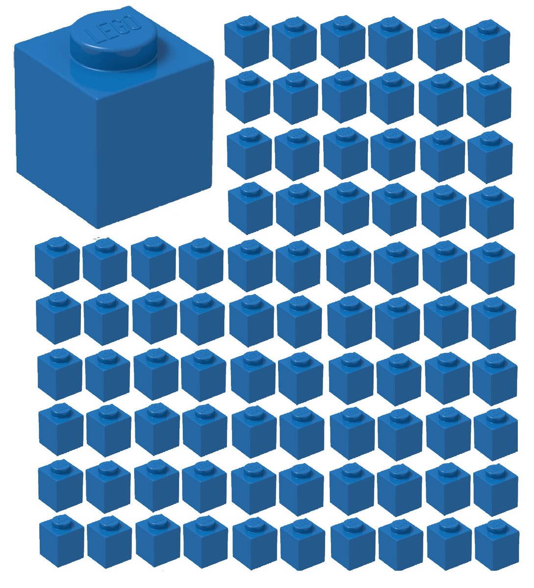 ☀️Lego 1x1 BLUE Brick x 100 Stud Part Piece Bulk Lot Legos