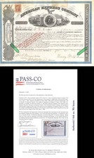 American Express Co. Stock signed by William G. Fargo and Henry Wells - PASS-C