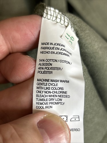 Camisa Polo Van Heusen Para Hombres Talla XXL Verde Ventana Manga Larga Preppy Business - Imagen 6 de 8