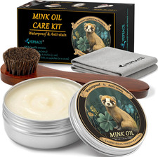 Mink Oil for Leather Boots, Leather Cleaner and Conditioner 3.53Oz, All-Natural