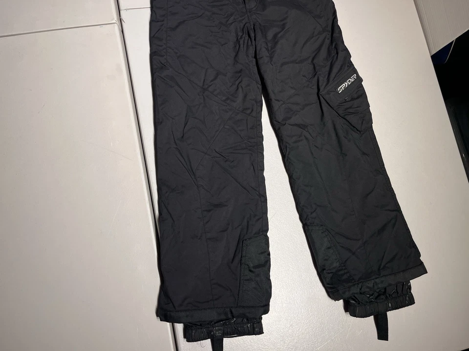 Spyder Pantalones de Nieve Niños 14 Negro Besos Esquí Snowboard Invierno Nylon Poli 28x26 Foto 3 de 4