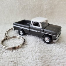 Keychain 1965 Chevy Pickup Truck Dark Pewter Silver Hitch 65 Rare Key Chain