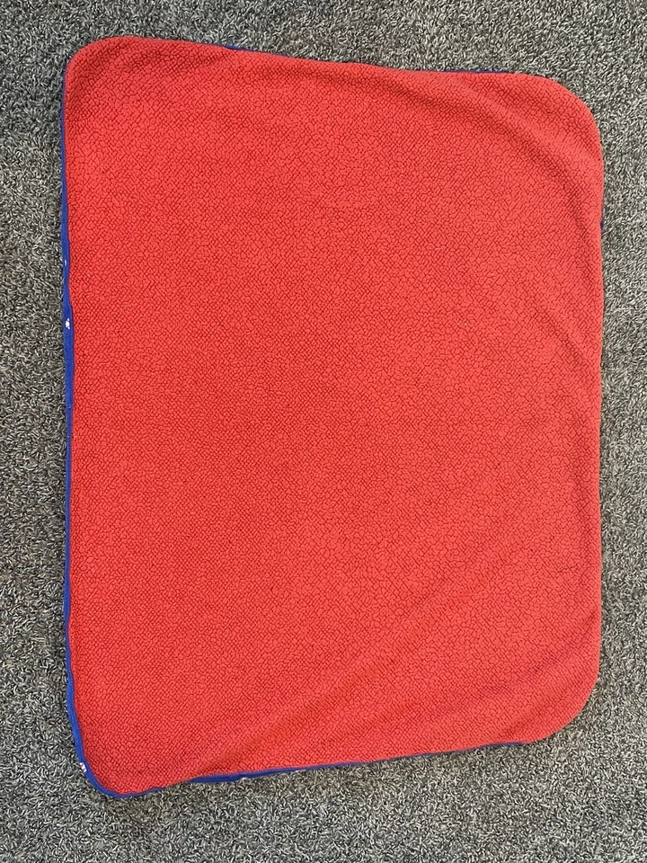 Manta de béisbol Carters bebé guardería/niño pequeño/azul rojo polar seguridad Lovey Foto 3 de 3