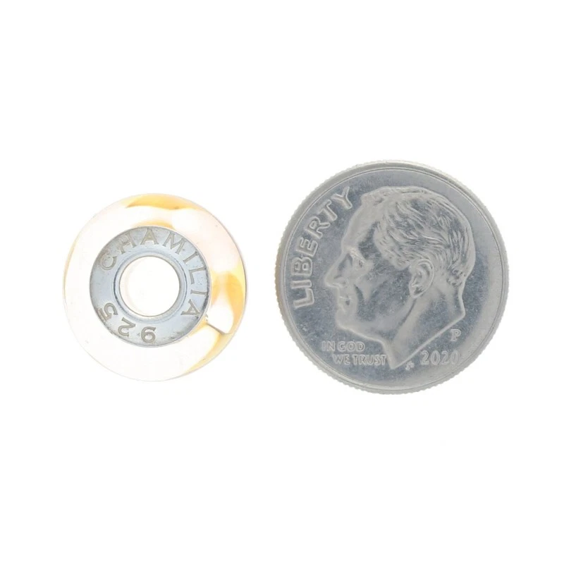 NUEVO Dije de cuentas Chamilia marrón claro - cristal de Murano de plata de ley para mujer Foto 4 de 4