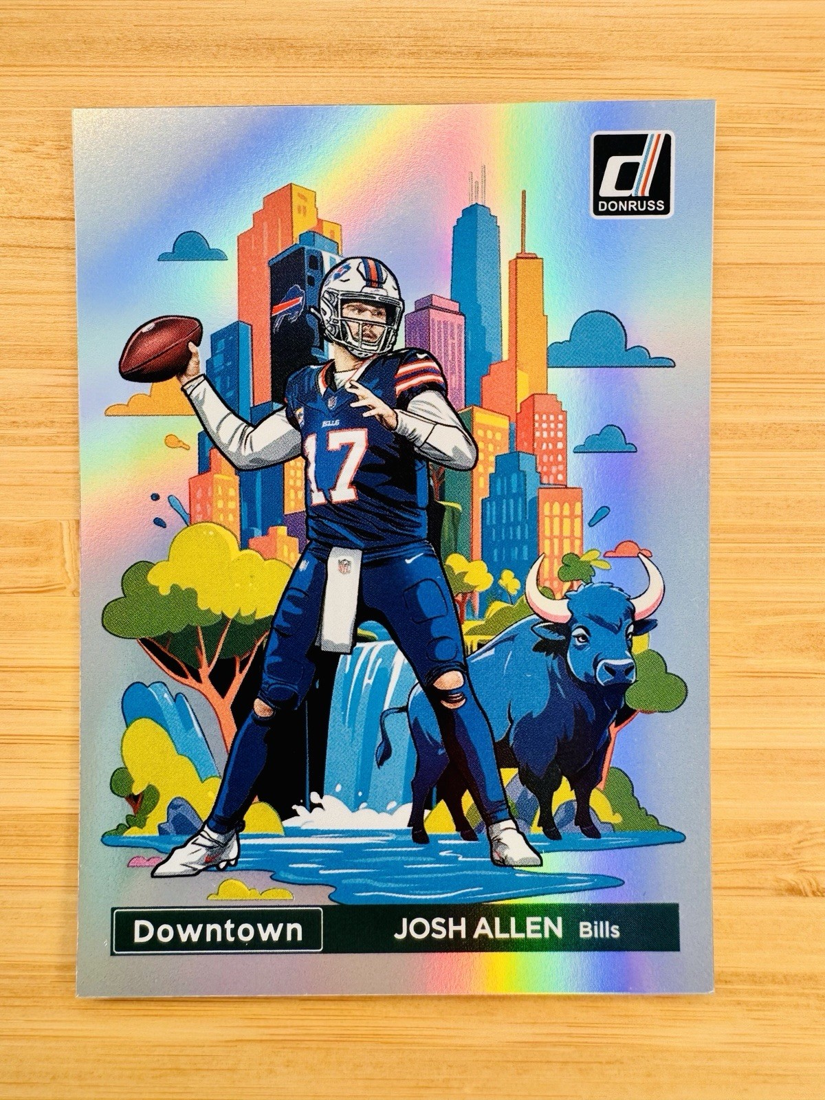 Josh Allen #2 Football Cards 2024 Panini Donruss Downtown trading card — raw and PSA graded price guide