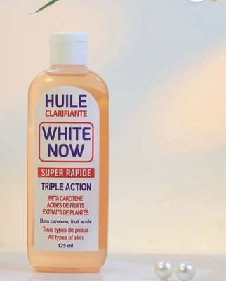 White Now Triple Action Skin Brightening Oil Beta Carotene Fruit Acids 125ml