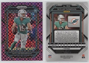 2022 Panini Prizm Rookies Purple Power Prizm /49 Skylar Thompson #354 Rookie RC