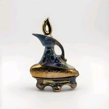 Beam's 185 Months Grape Clusters Blue & Gold 1977 Whiskey Decanter W Box....R1W2