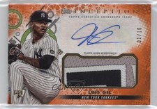 2022 Topps Inception Orange 1/10 Luis Gil #IAP-LGI Patch Auto 0x5t