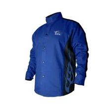Revco Black Stallion BSX BXRB9C Blue FR Welding Jacket w/Blue Flames - 2XL