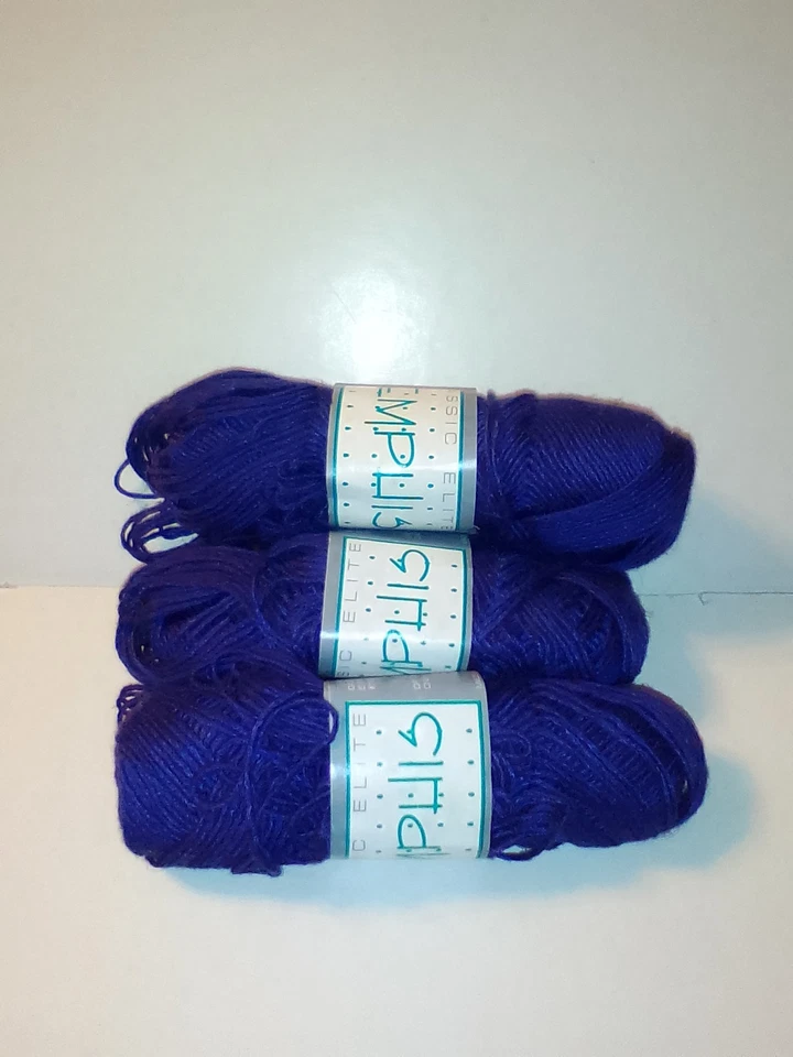 Nuevo hilo clásico Elite Memphis - azul real rico/púrpura profundo, 3 madejas Foto 3 de 4
