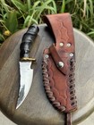BCS SCHOPP MONTANA SNAKE CUSTOM KNIFE DARK HORN HANDLE "RAM RAPIER BLADE" — photo 2