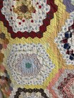 Antique Handmade Hand Quilted Feed Sack Grandmothers Flower Garden Quilt  #186 — photo 10