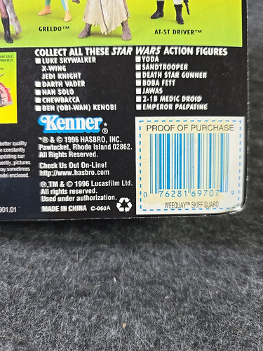 Hasbro Star Wars Power Of The Force Green Card Weequay Skiff Guard Action Figure - Picture 6 of 6