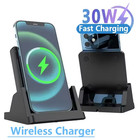 30W Fast Wireless Charger Stand Dock Pad For Apple iPhone 12 13 14 15 16 Pro Max
