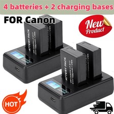 For Canon LP-E17 Li-ion 2 Battery 1 LCD Dual Charger EOS 77D 750D Cameras