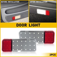 Left LED Right Courtesy Door Lamps White+Red Light Fit 1997-2002 Ford Expedition
