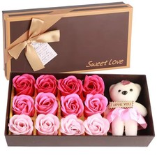 rose di sapone con orsetto peluche, regalo di san valentino per lei 😀