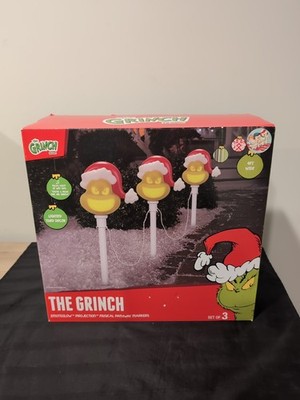Grinch Pathway Yard Stakes 22'' Lightshow  EmoteGlow  Dr. Seuss 