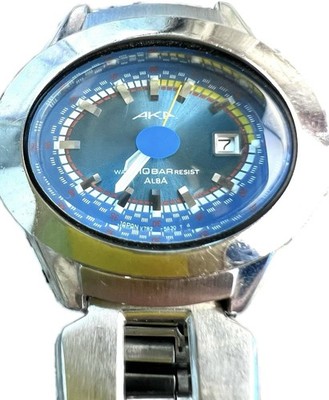 希少新品！SEIKO セイコー　ALBA AKA V782-5A40 腕時計 Seiko ALBA AKA V782-5A40 Ladies Blue Dial Quartz Watch Date Japan