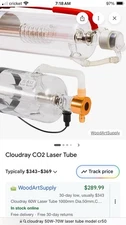 Cloudray CO2 Laser Tube 50-70W 1000mm CR50 NEW! 