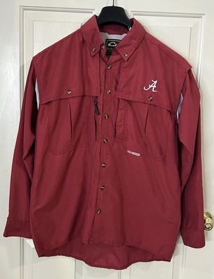 Alabama Crimson Tide DRAKE Wingshooter Vented Shirt Mens Small Long Sleeve NCAA