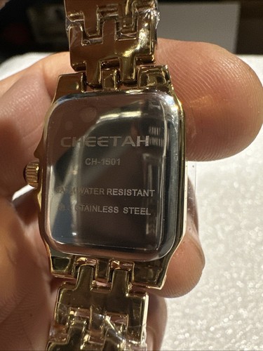 Reloj de Oro Mujer Pequeño Vintage Pulsera Estuche Rectangular Esfera Romana Lujo Nuevo - Imagen 5 de 7