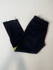 Used Navy Blue Flame Fire Resistant FR Reflective Pants Trousers 38x UF