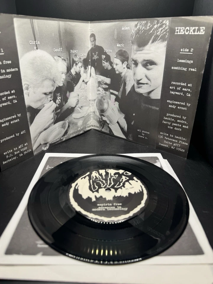 AFI / HECKLE - Self Titled Limited Edition WHITE Vinyl 7" 45 EP Punk Rock 1995 Foto 3 de 4