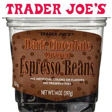 Trader Joe's Dark Chocolate Covered Espresso Beans 14 oz