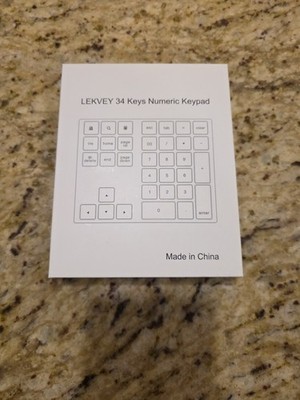 LEKVEY 34 Keys Numeric Keypad - Black - New