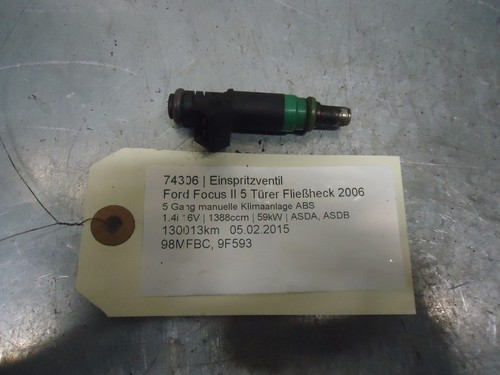 Ford Focus II Einspritzventil 98MFBC 1.4i 16V 59kW ASDA. ASDB 74306