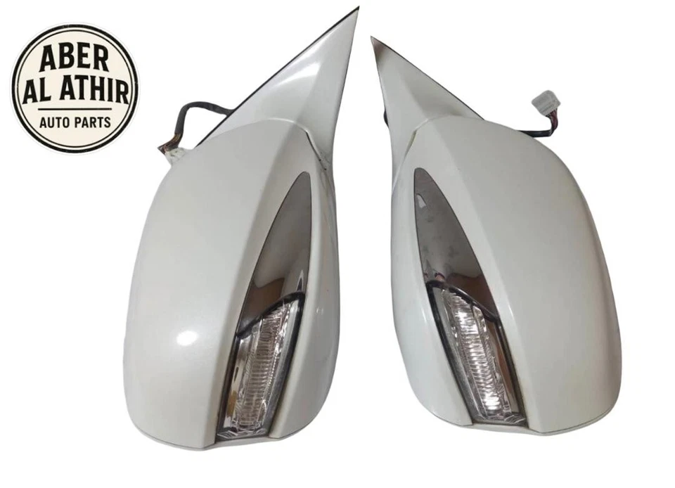Par de espejos retrovisores laterales izquierdo y derecho blanco OEM 2006-2011 para Lexus GS350 GS450h Foto 4 de 4