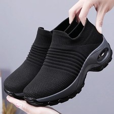 Womens Slip on Trainers Orthopedic Shoes Air Cushion Casual Ladies Running Sport