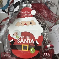 Rising Star Milestones 6 Pack Belly Stickers My First Santa Visit Christmas New