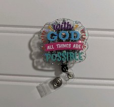 Christian Badge Holder with Retractable Reel