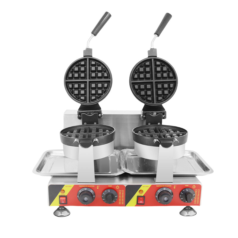 Kommerzieller Waffeleisen 220 V Professionelle Doppelköpfe Waffeleisen Maschine