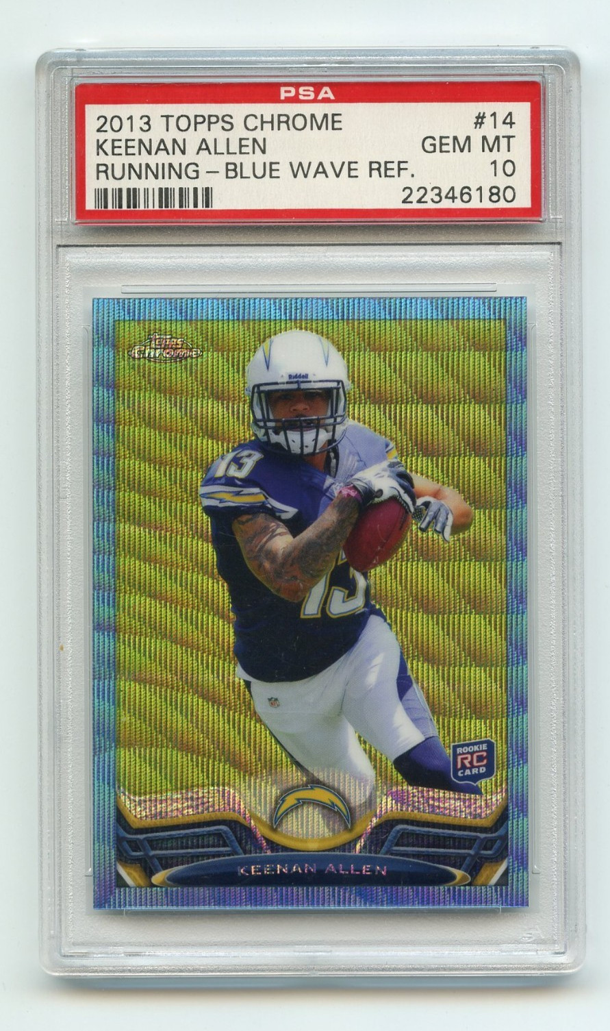 Keenan Allen Topps Chrome #14 Blue Wave Refractor