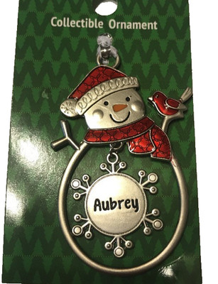 Christmas Tree Hanging Snowman Ornament  Aubrey -Brand New-Ships N 24h